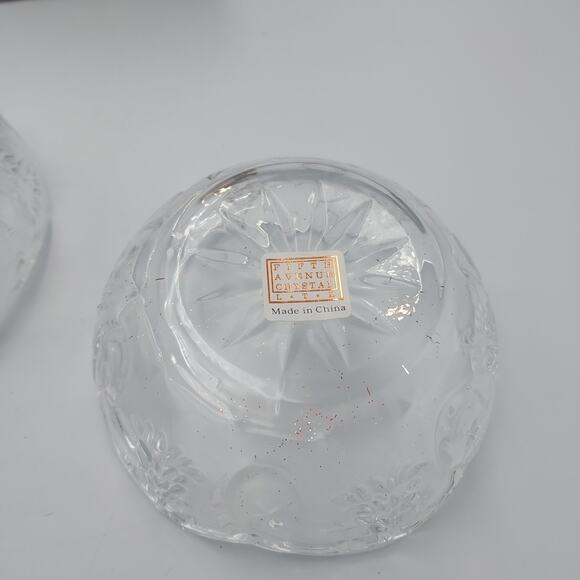 Fifth Avenue Crystal Lidded Christmas Ornament Ball Candy Dish W/Box - Picture 3 of 4